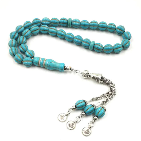 Blue Turquoise Prayer Beads-ToShay.org