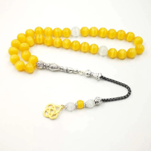 Yellow Cats Eye Prayer Beads-ToShay.org