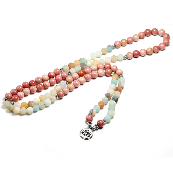 Pink Rhodochrosite Mala Beads-ToShay.org