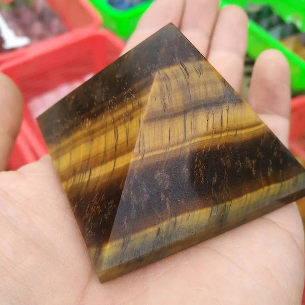 Yellow Tiger Eye Pyramid-ToShay.org