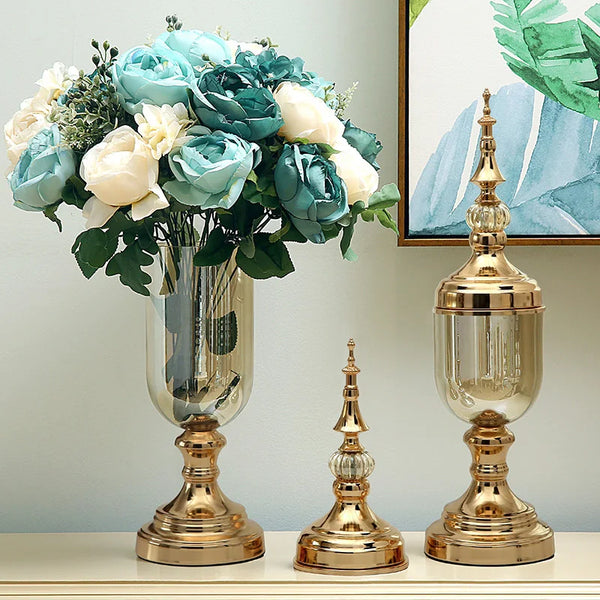 Glass Gold Vases-ToShay.org