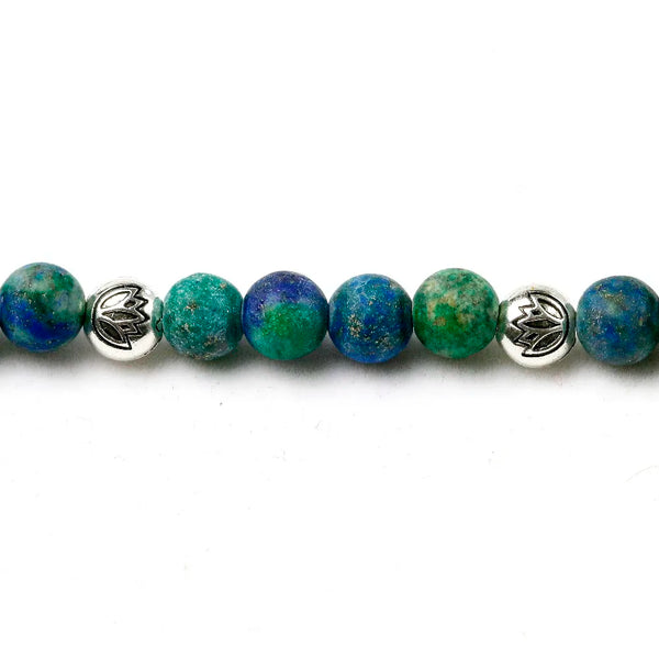 Blue Green Phoenix Lapis Mala Beads-ToShay.org