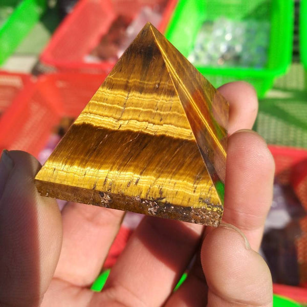 Yellow Tigers Eye Pyramid-ToShay.org