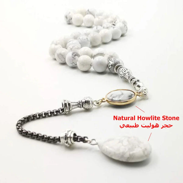 White Turquoise Prayer Beads-ToShay.org