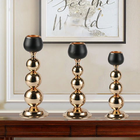 Gold Black Candlesticks-ToShay.org