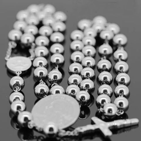 Silver Steel Rosary Beads-ToShay.org