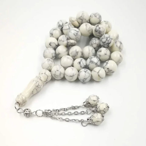 White Turquoise Prayer Beads-ToShay.org