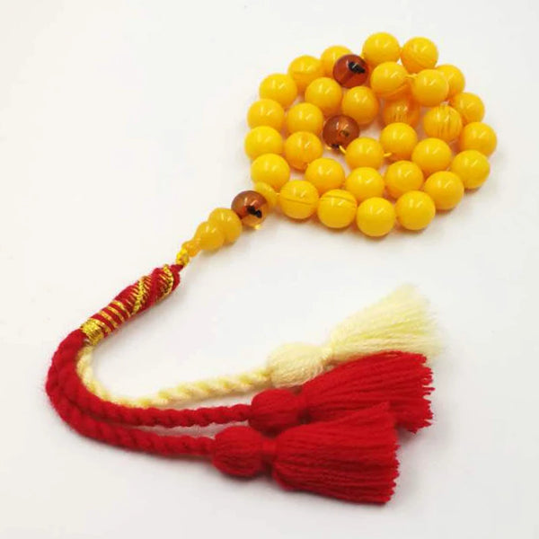 Yellow Amber Prayer Beads-ToShay.org