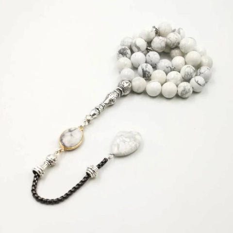 White Turquoise Prayer Beads-ToShay.org