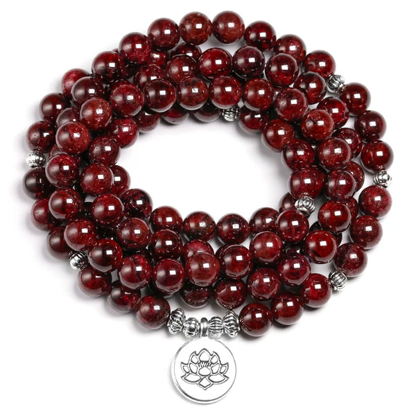 Red Garnet Mala Beads-ToShay.org