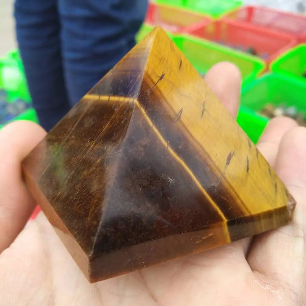 Yellow Tiger Eye Pyramid-ToShay.org