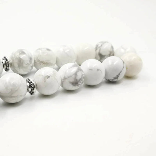 White Turquoise Prayer Beads-ToShay.org