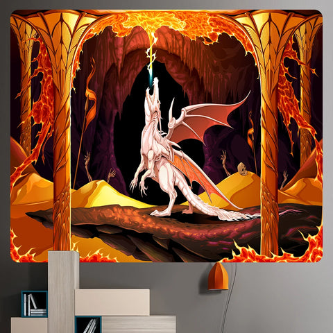 Dragon Battlefield Art Tapestry-ToShay.org