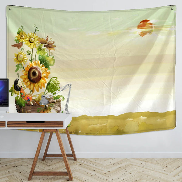 Sunflower Art Tapestry-ToShay.org