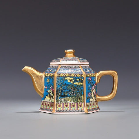 Gold Porcelain Teapots-ToShay.org