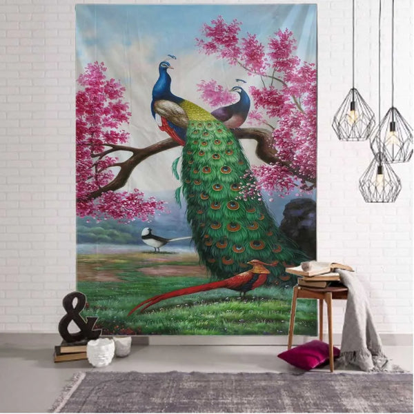 Peacock Art Tapestry-ToShay.org