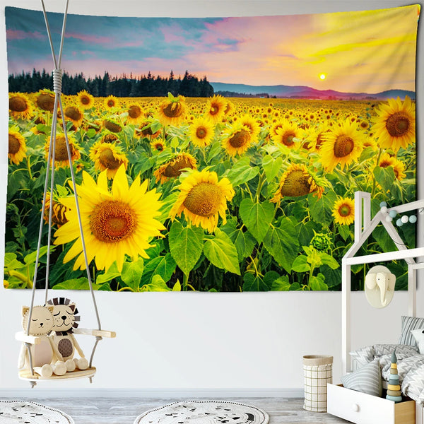 Sunflower Art Tapestry-ToShay.org