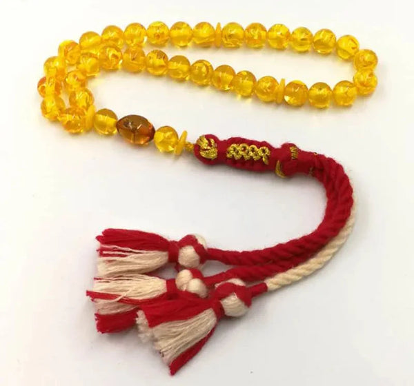 Yellow Amber Prayer Beads-ToShay.org