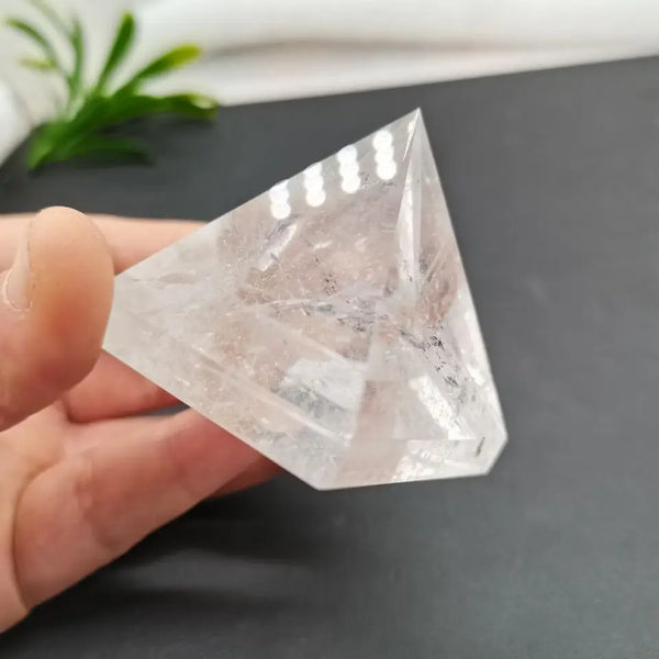 Clear White Crystal Pyramid-ToShay.org