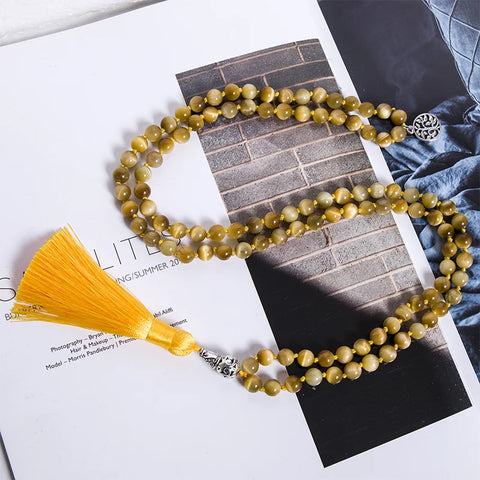 Yellow Tiger Eye Mala Beads-ToShay.org