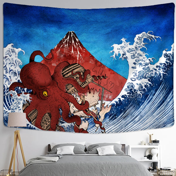 Sea Waves Art Tapestry-ToShay.org