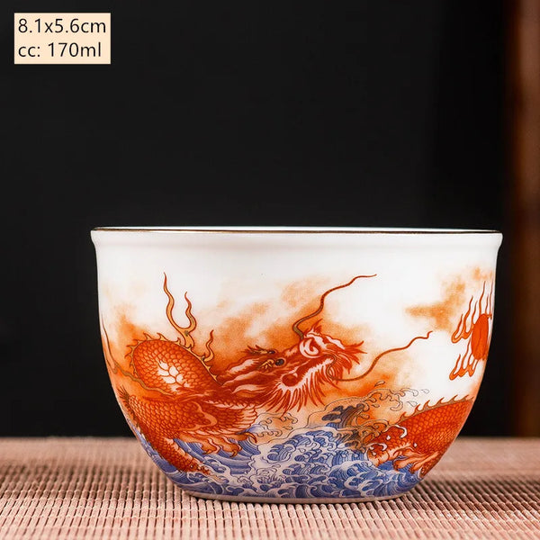 Dragon Ceramic Tea Bowl-ToShay.org