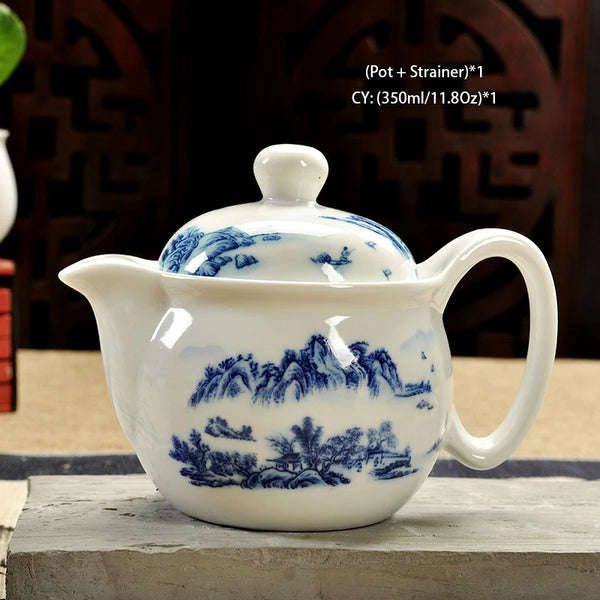 White Painted Ceramic Tea Sets-ToShay.org