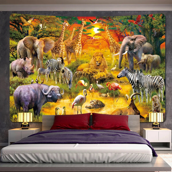 Jungle Animals Tapestry-ToShay.org