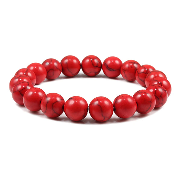 Red Stone Bead Bracelet-ToShay.org