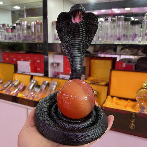 Black Cobra Crystal Ball Stand-ToShay.org