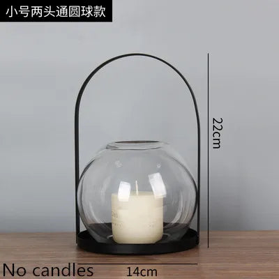 Clear Glass Candle Holder-ToShay.org