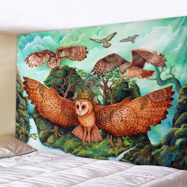 Owl Art Tapestry-ToShay.org