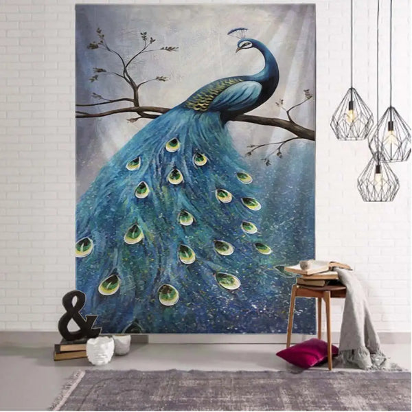 Peacock Art Tapestry-ToShay.org