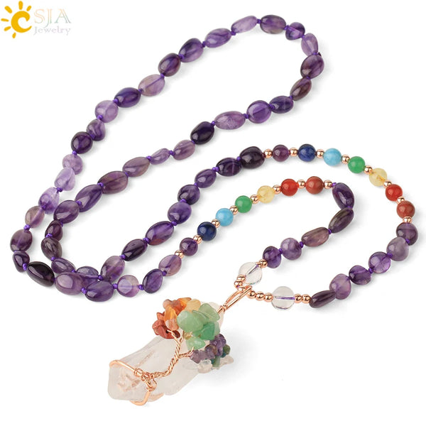 Chakra Bead Pendant Necklace-ToShay.org