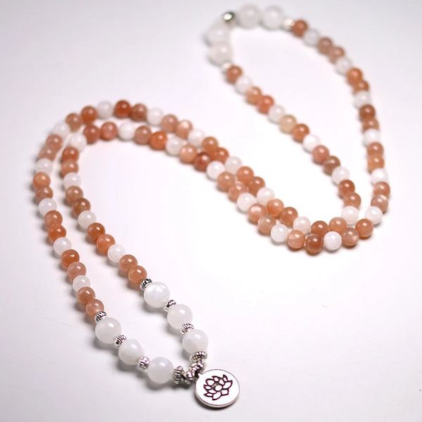 Orange Sunstone Mala Beads-ToShay.org