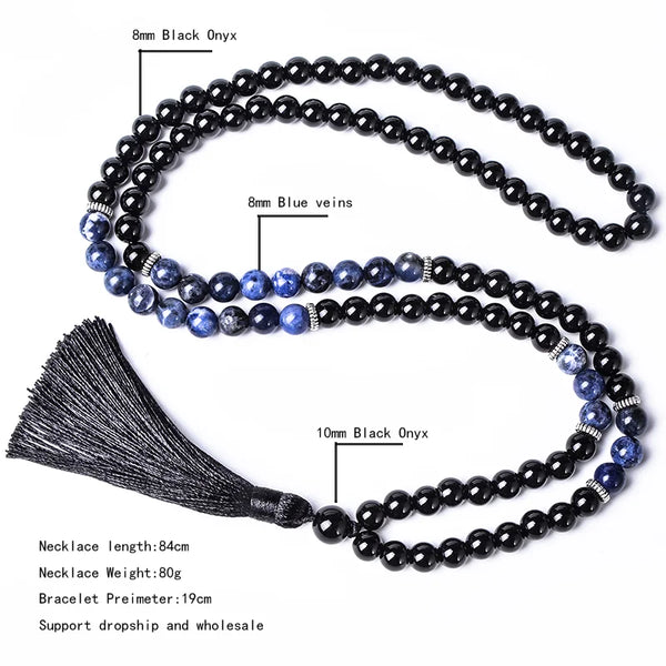 Black Agate Mala Beads-ToShay.org