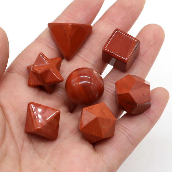 Red Jasper Platonic Solids-ToShay.org