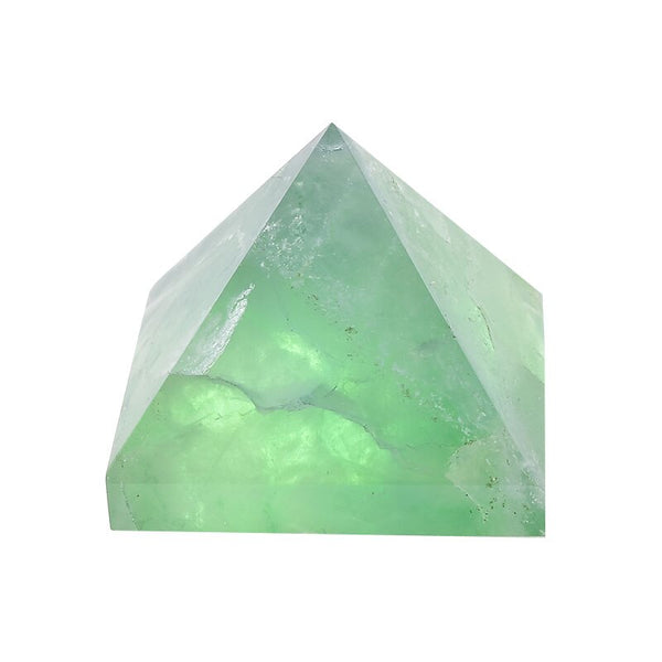 Green Fluorite Quartz Pyramid-ToShay.org