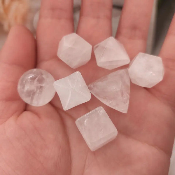 White Crystal Platonic Solids-ToShay.org