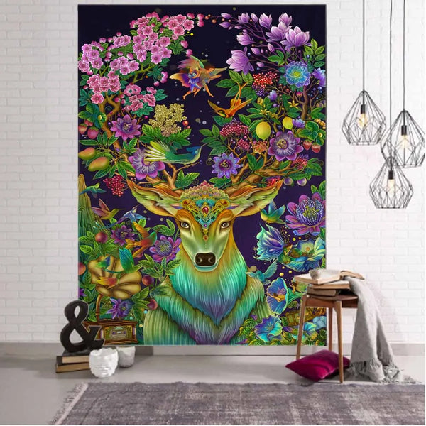 Psychedelic Animal Art Tapestry-ToShay.org