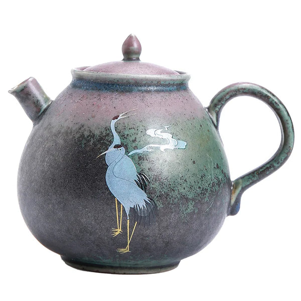 Crane Ceramic Tea Pot-ToShay.org