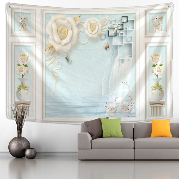 Flower Window Art Tapestry-ToShay.org