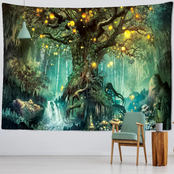 Tree Lantern Art Tapestry-ToShay.org