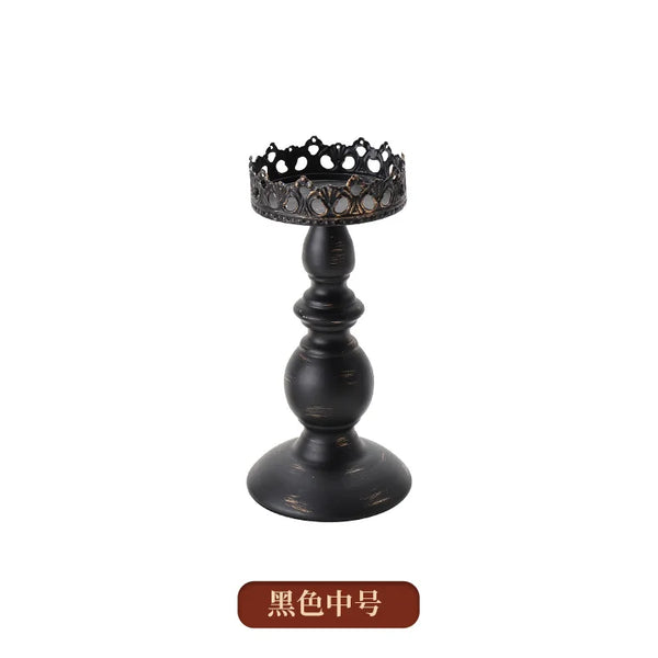 Black Iron Candle Holder-ToShay.org