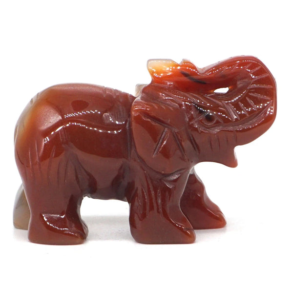 Red Agate Elephant Statue-ToShay.org