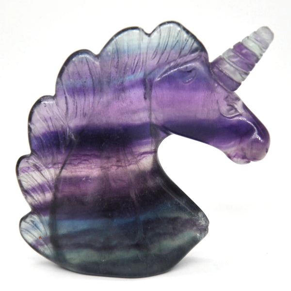 Purple Fluorite Unicorn Head-ToShay.org