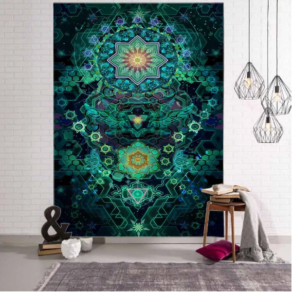 Psychedelic Fractal Art Tapestry-ToShay.org