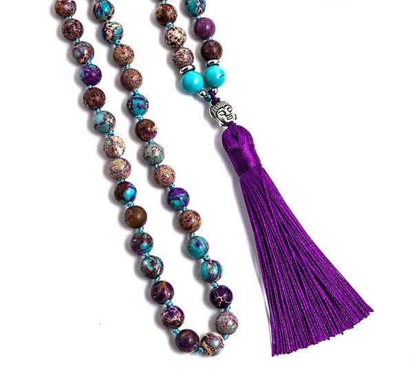 Blue Turquoise Mala Beads-ToShay.org