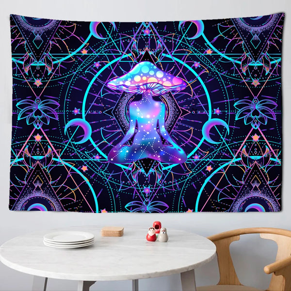 Mushroom Art Tapestry-ToShay.org