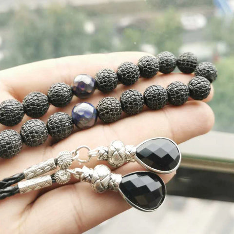 Black Crystal Prayer Beads-ToShay.org